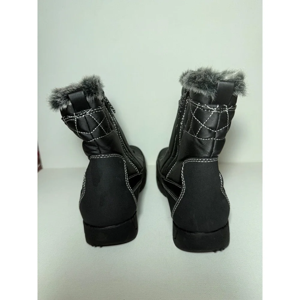 Tote Women's Eve Winter Boots Black Sz 6M Water-Resistant Faux Fur Lining - NWOT